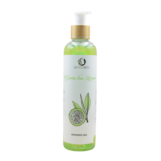 Pamper and refresh your skin with our Green Tea Lemon Shower Gel. The gentle formula will leave your skin feeling clean, hydrated, and invigorated. Enjoy the invigorating scent of green tea and lemon as you start your day.