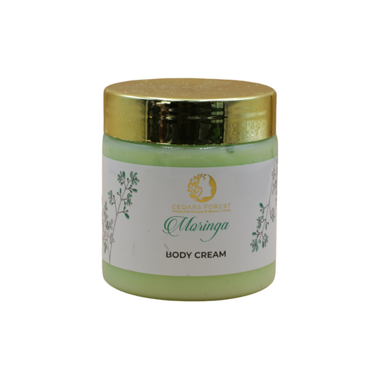 Say goodbye to dry skin with our Moringa body cream! Experience the nourishing benefits of Moringa in a creamy formula that will leave your skin feeling soft and smooth. Tame your inner desert with this moisturizing miracle. (It's like a desert oasis for your skin!)